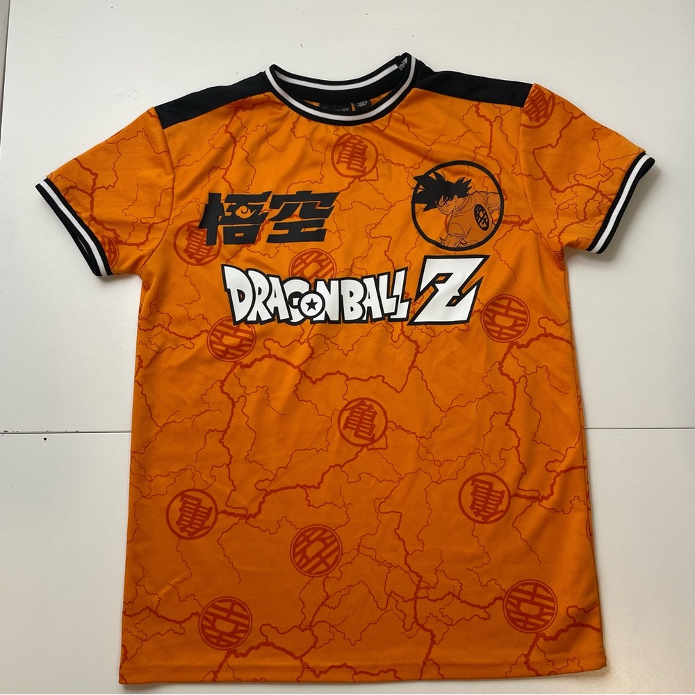 Dragonball Z Orange Soccer Style Jersey Men Size Small Youth XXL
